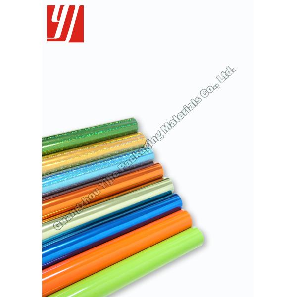 PET Hot Stamping Foil Layered Over Inks Under Laminate Coatings