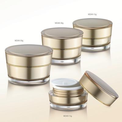 Frascos de cosméticos acrílicos vazios de 67/76 mm de diâmetro