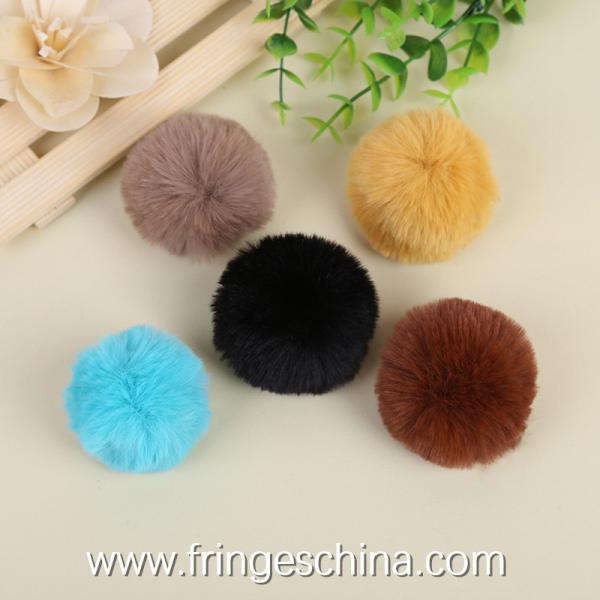 Wholesale Colorful Fake Rabbit Fur DIY Pom Pom Ball For Handbag Costume Decoration