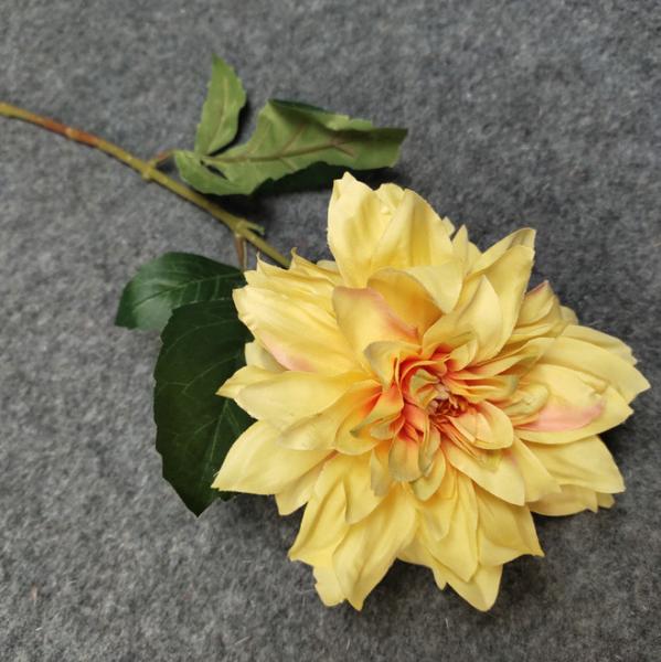 Flor artificial dália estilo europeu 3 cabeças para festa em casa flor de seda de casamento
