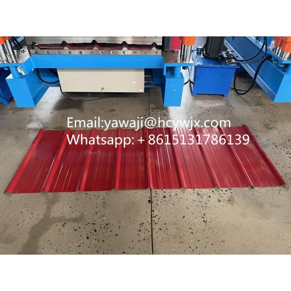 Metal Double Layer HC6/22  Trapezoid Roof Tile Making Roll Forming Machine Upper Level Mini Peak