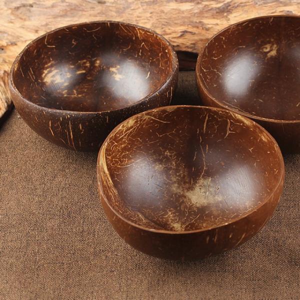 Eco-Friendly Coconut Bowl and Spoon Set with Personalized Logo Durable Dinnerware Type