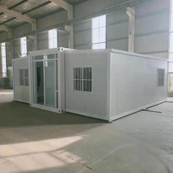 Casa de contêiner dobrável expansível com janela deslizante de PVC e piso de 18 mm de MGO