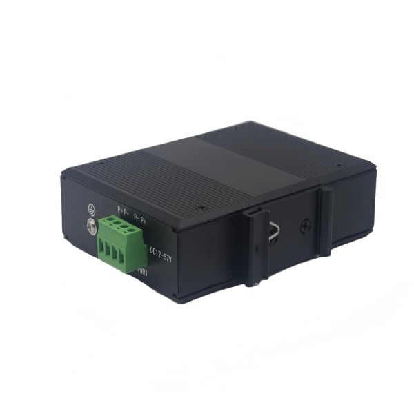 IP40 Industrial Gigabit Switch 1 Gbps 1 Fiber 4 Ethernet Switch SC Fiber 4 RJ45 Ports