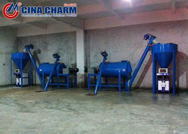 Linha de produção simples do almofariz da mistura 4t/H seca com máquina de embalagem