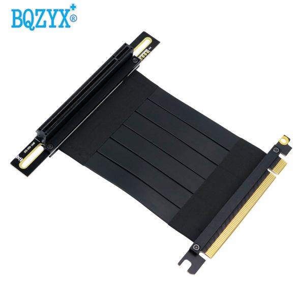 High Quality 90 Degree Vertical PCI-E Riser Cable with Male to Female Porous Design for Flexible GPU Extension