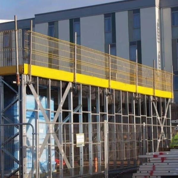 Angled Edge Protection Barrier Sloped Design Redirects Vehicles and Machinery Safely