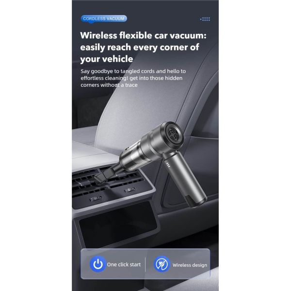 Cordless Car Vacuum Cleaner 16000Pa 4 In 1 Portable Handheld Vacuum Cleaner