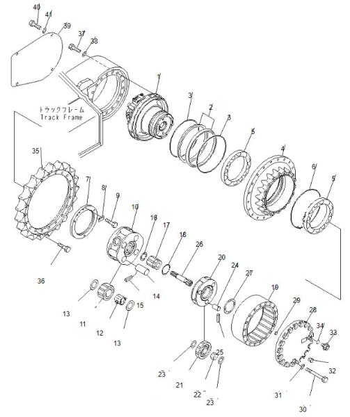 PC da movimentação de Parts Komatsu Final da máquina escavadora de Belparts 228 Pc228 708-8F-00120