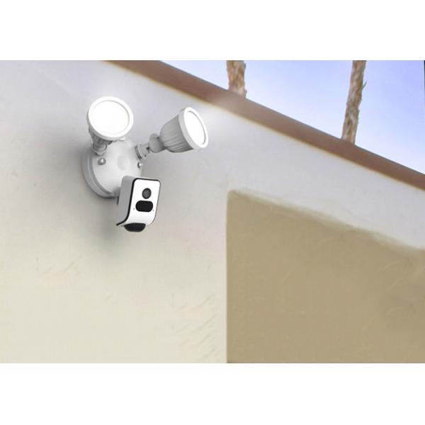 White AI Flood Light Night Vision Waterproof CCTV Wifi Surveillance IP Camera