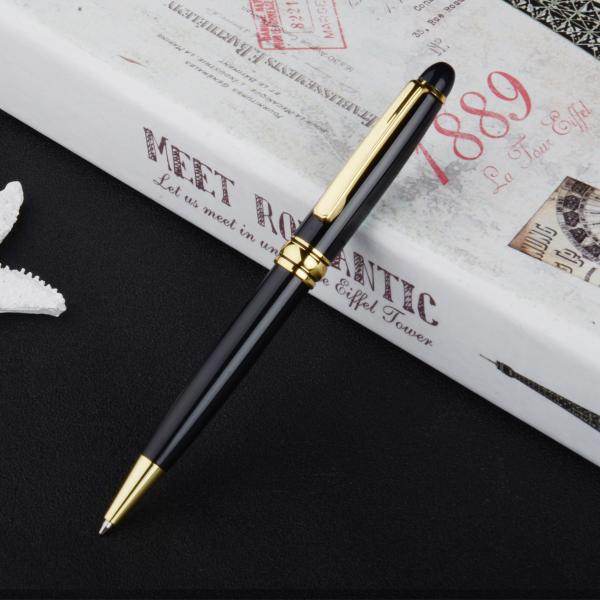 Presente executivo sofisticado Logotipo personalizado Roxa de ouro caneta de esferográfica para profissionais