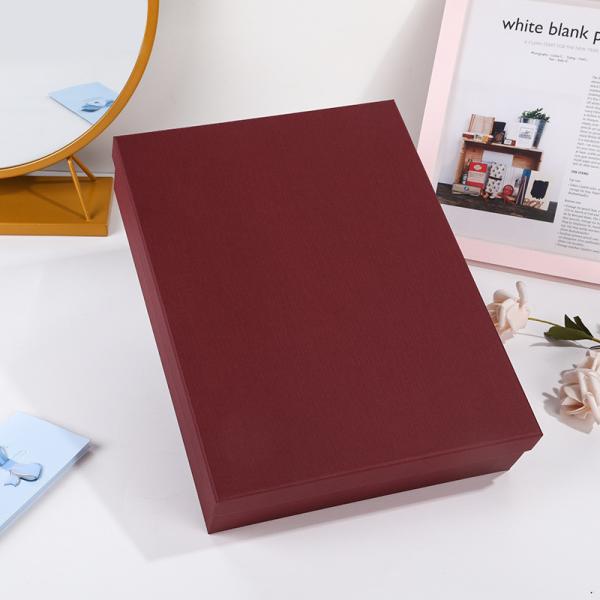 Boîte cadeau de mariage rouge vin Boîte cadeau d'anniversaire Boîte cadeau Chemise de village Vêtements Boîte cadeau Emballage de chaussures Boîte vide