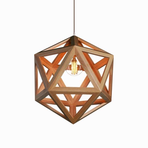Triangle rectangle wood Pendant Hanging Lights For Indoor Home Kitchen Dining room (WH-WP-14)