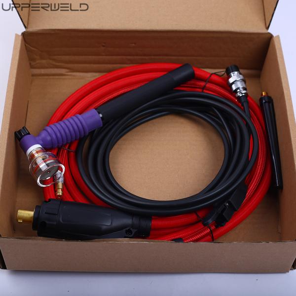 200 mm de longitud manguera roja aire refrigerado TIG antorcha de soldadura con conector de encendido electrónico