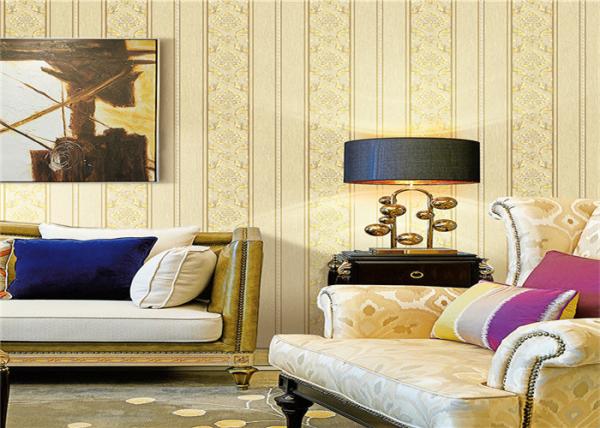 Italy Style Damask PVC Vinyl Wallpaper Classic Damask Wallpaper With Water Based Ink