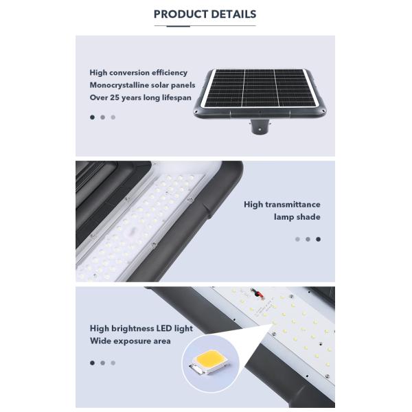 45W Quare Shape Outdoor Garden Solar Light All In One IP65 For Communities Parks