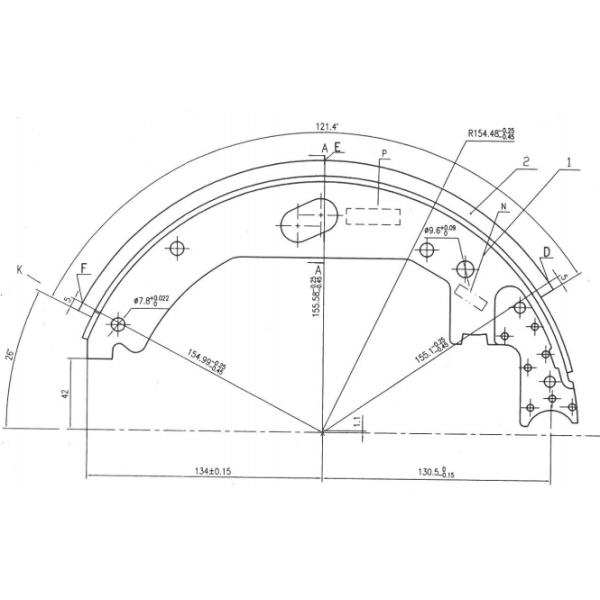 12.25*3.375'' RV Brake Shoes