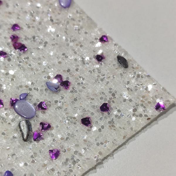 1.2mm 54/55' Fireproof PU Leather Sparkle Glitter Fabric