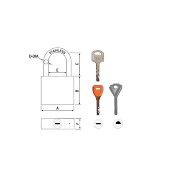 40-70mm High Security Padlock Brass Copper square Brass Padlock Solid Padlock Candado