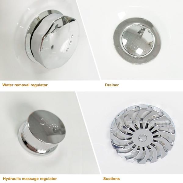 Baignoire de luxe 1700x600mm de Hydromassage de 2 personnes d'air de baquet libre de massage