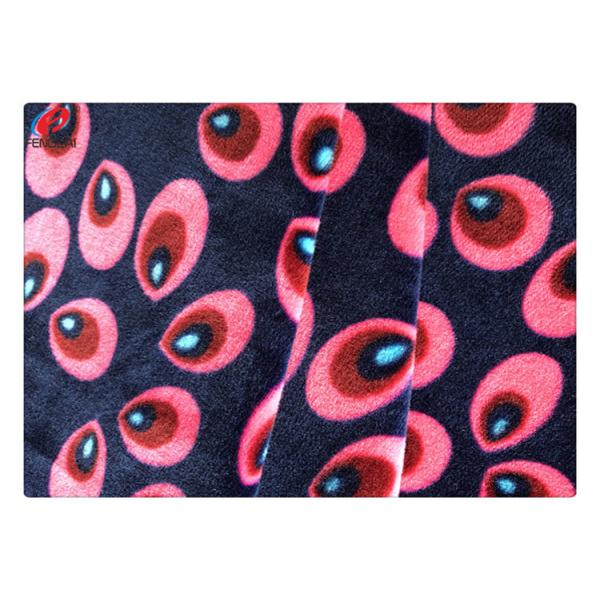 One Side Brushed Spandex Velvet Fabric For Kids Wear Custimized Printing
