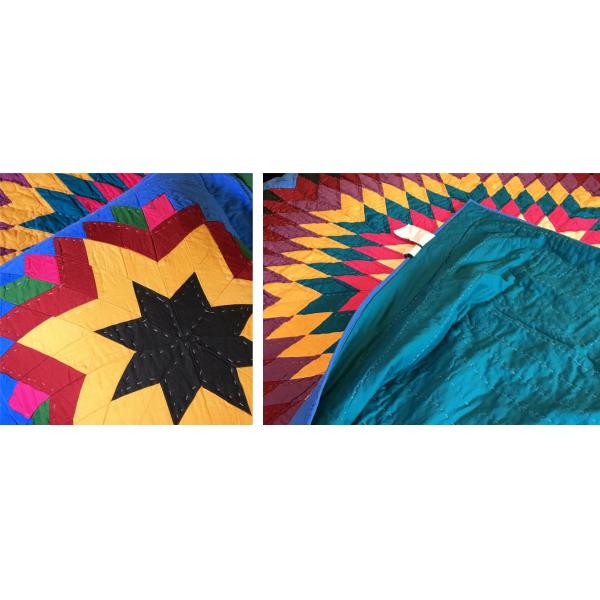 Geometric Design Handmade Bedding Sets , 100% Cotton Colorful Bedding Sets