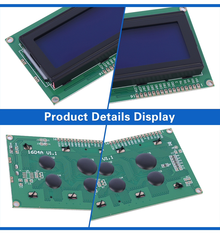 Blue Film White Letters 1604A Optional 02*16 ST7066U Industrial Display Screen Source Manufacturer