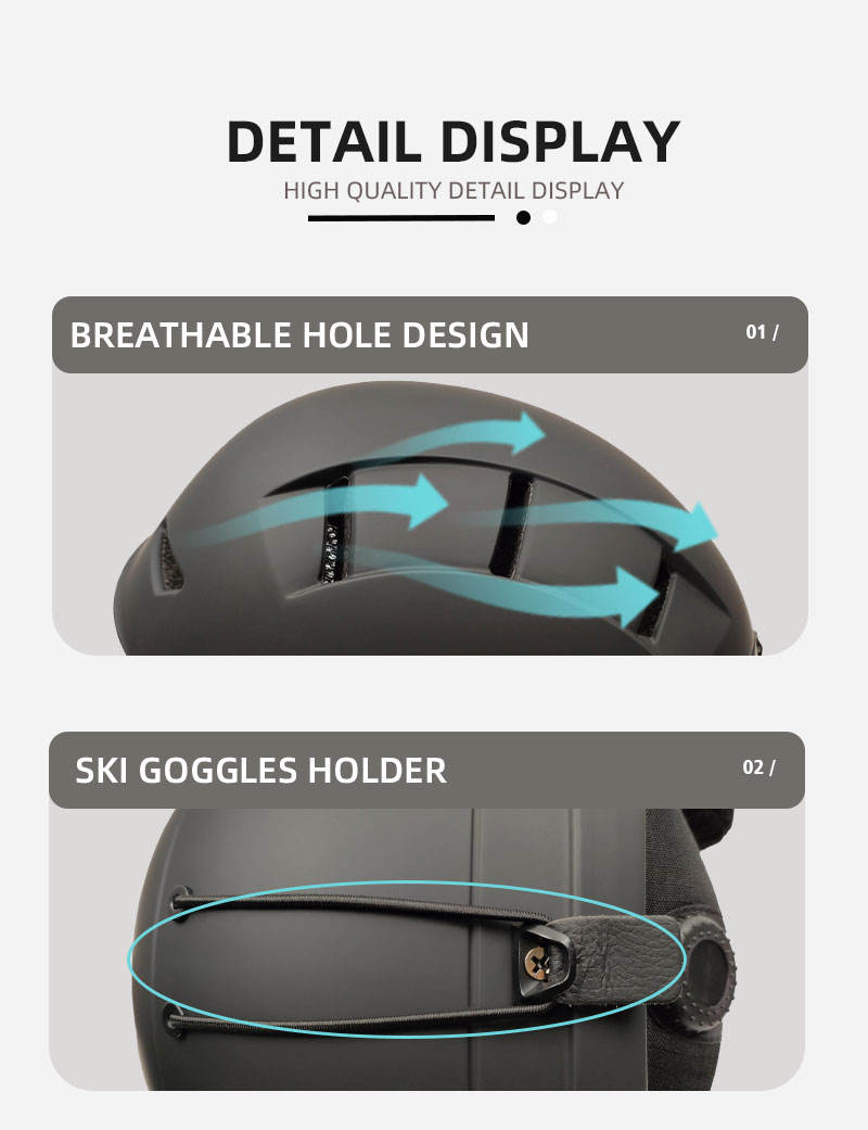 Outdoor Activity PC EPS Polyester Ski Helmets Men Women Breathable Custom Snow Goggles Adults Skiing Snowboard