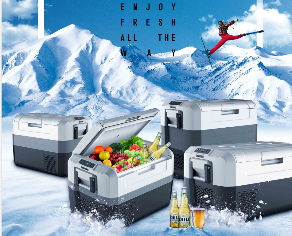 Холодильник черноты 65L 60W 12V Matt портативный
