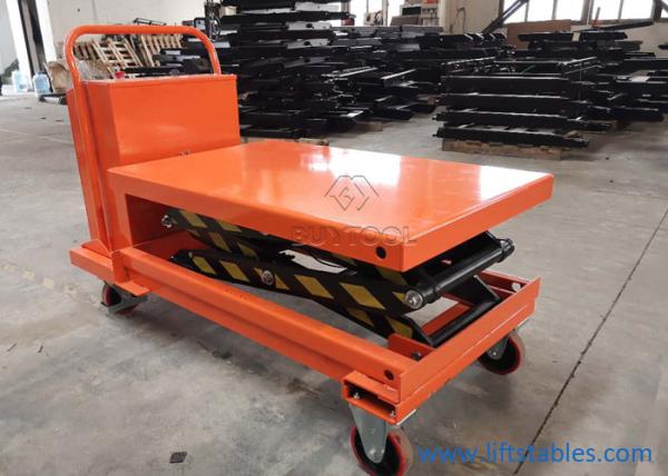 A parte superior da Longo-tabela da plataforma giratória Pé-operou a alimentação de DC móvel de tabelas de elevador 750kg 230mm semi elétrica