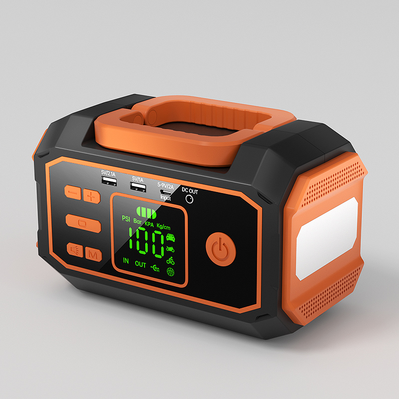 Vehicle Battery Jump Starter Power Bank With Air Compressor 10000mAh 12000mAh 16000mAh Emergency Battery Pack