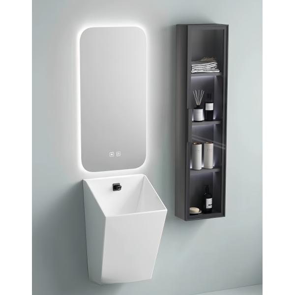 Half Pedestal Ceramic Wall Hung Bathroom Wash Basin for Environmental Glaze and Home