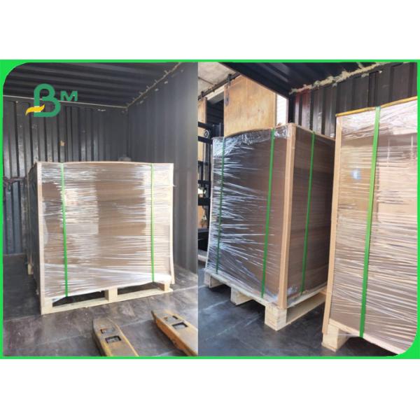 Single Side Poly Coated Brown Kraft Paper Rolls Superior Strength