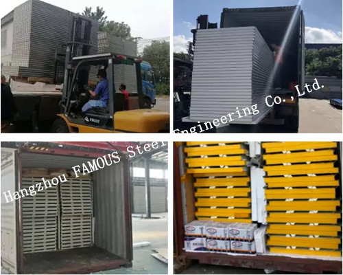 PIR 1150mm Sandwich Panel Fire Rating , 50mm Heat Resistant Wall Panel
