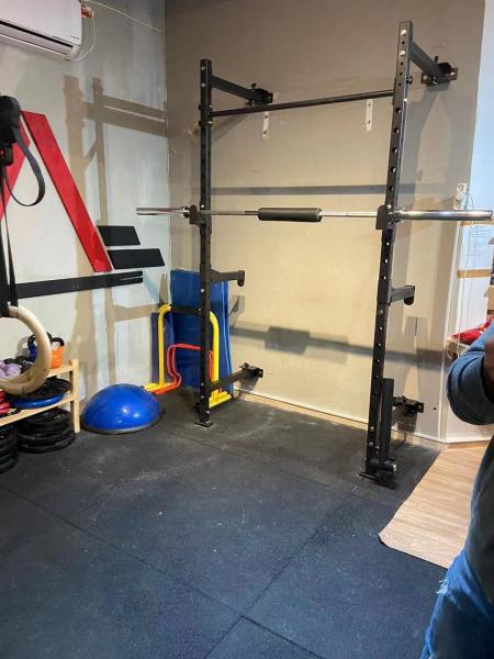 Home Gym Wall Mounted Foldable Pull Up Bar Strength Training Smith Machine Squat Racks