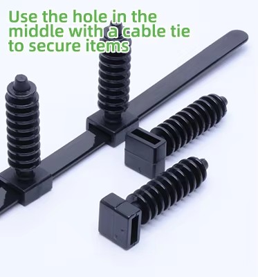 Black Self Adhesive Cable Tie Mounts CE ROHS Vibration Resistant