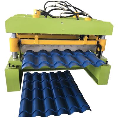 Telha vitrificada de aço da cor que faz a preço da máquina 0.3-0.8mm totalmente automático espessura