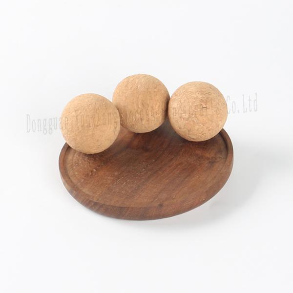 High Durability Cork Ball Stopper for Glass Decanter Wine Bottle and Myofascial Release Massage Roller Ball Non-Toxic