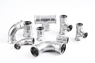 Polished Stainless Steel Press Fittings Customized For Piping Systems