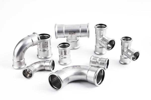 Polished Stainless Steel Press Fittings Customized For Piping Systems