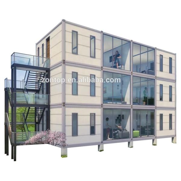 Zontop Modern Luxury Quick Concrete Model Design Office Container Portable House Hotel Modular Homes Big Living Houses