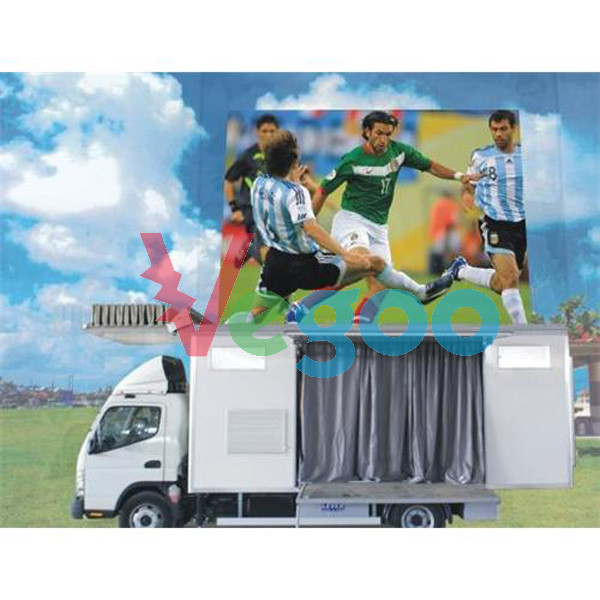 O reboque conduzido Rgb impermeável do módulo da exposição P10 montado conduziu a tela 5500cd/㎡