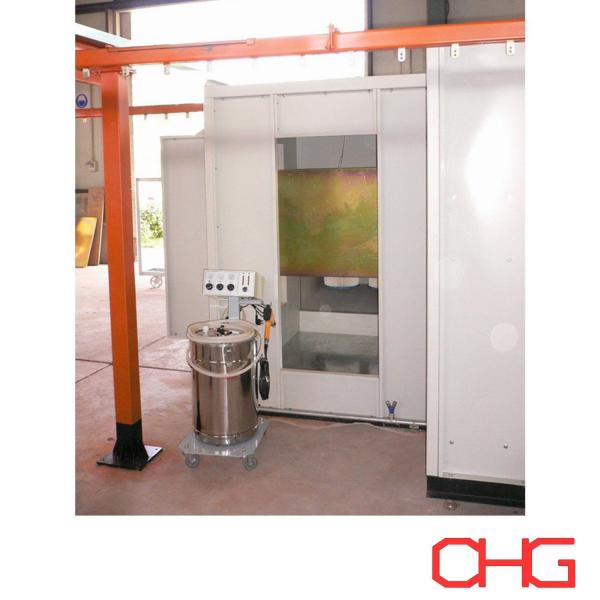 Manual Electrostatic Powder Coating Paint Booth With Plastic Spraying Equipment