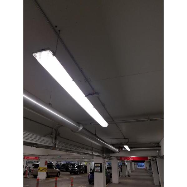 65W Led Workshop Light With Motion Sensor PC frosted Cover Tri-proof Vapor Tight Light