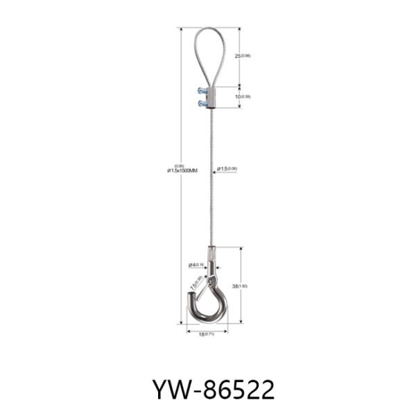 Двойник привинчивает латунный тип 304 крепежных деталей стальная оснащая веревочка провода бросает YW86522