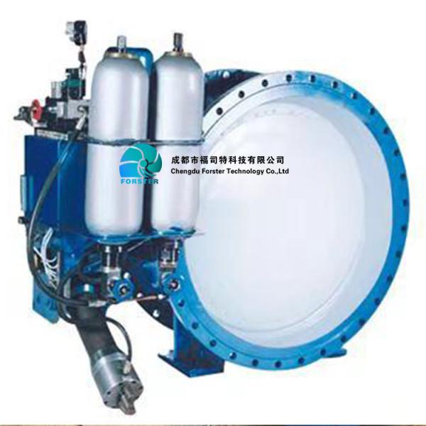 DN1200mm Pipe Butterfly Turbine Control Valve For Blocking Water Flow