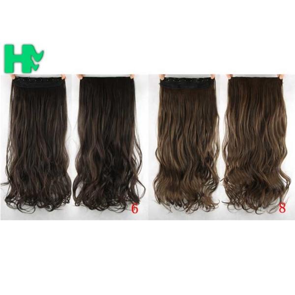 Girls 24 Inch Synthetic Hair Extensions Natural Curly Human Hair Ponytail