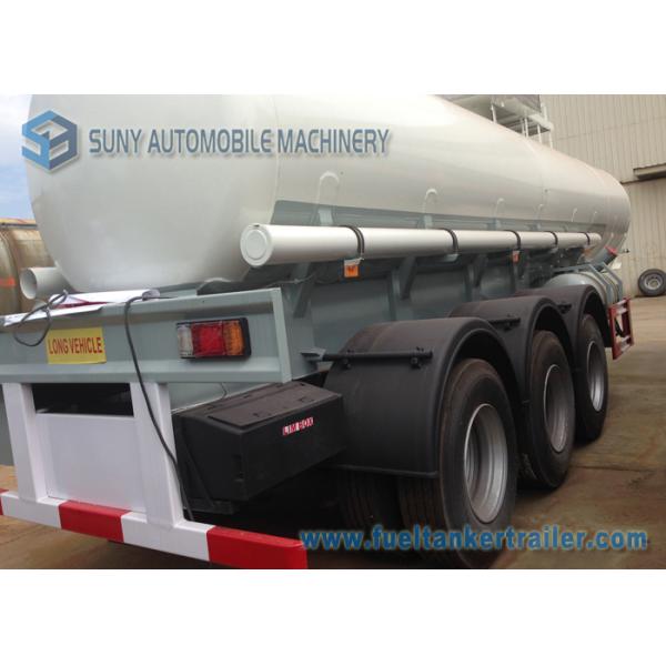 Transport Sulfuric Acid 30000L Oil Tank Trailer 3 Axle With Cylinder Shaped