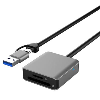 Lecteur de carte OTG USB 3.0 et USB Type C avec câble d'extension USB A de 20 cm