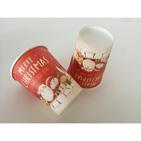 8oz,12oz,16oz Single wall paper cup for hot drinks with Christmas design